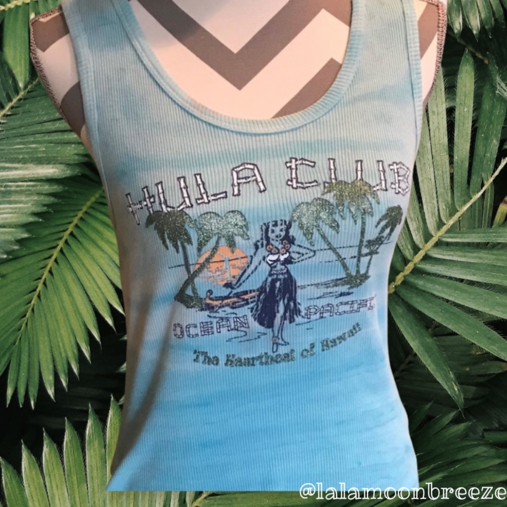 Baby blue hula tank